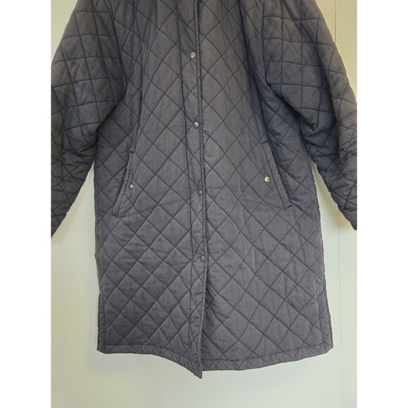 Vtg LL Bean Coat Womens L Blue Thermore Quilted Field Barn Outdoor Winter Chore - Picture 3 of 9